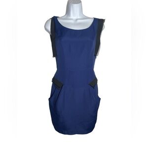 BCBGeneration dress size‎ 0 navy blue & black sheath dress PERFECT 💙🖤💙